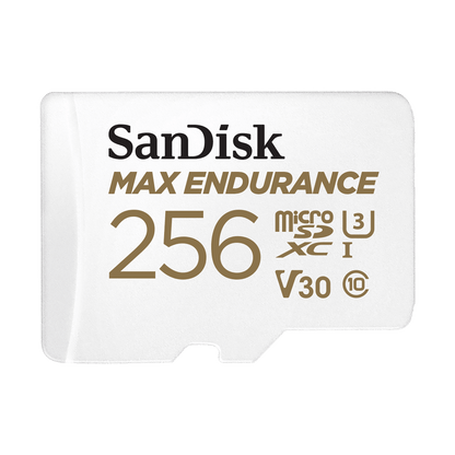 Minnekort microSDXC SanDisk MAX Endurance, 256Gb, Klasse 10 / UHS-1 U3, Med Adapter SDSQQVR-256G-GN6IA