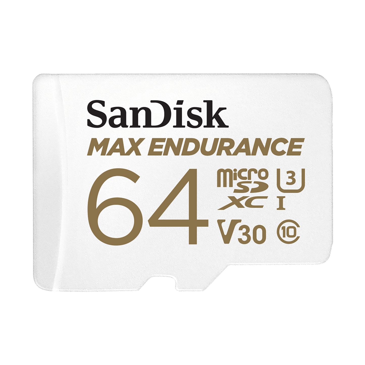 Minnekort microSDXC SanDisk MAX Endurance, 64Gb, Klasse 10 / UHS-1 U3, Med Adapter SDSQQVR-064G-GN6IA