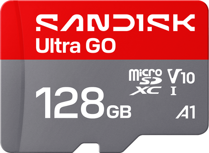 microSDXC SanDisk Ultra GO Android A1 minnekort, 128GB, Klasse 10 / UHS-1 U1 SDSQUGN-128G-GN6MN