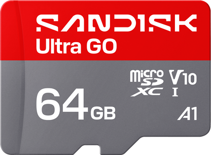 microSDXC SanDisk Ultra GO Android A1 minnekort, 64GB, Klasse 10 / UHS-1 U1 SDSQUGN-064G-GN6MN