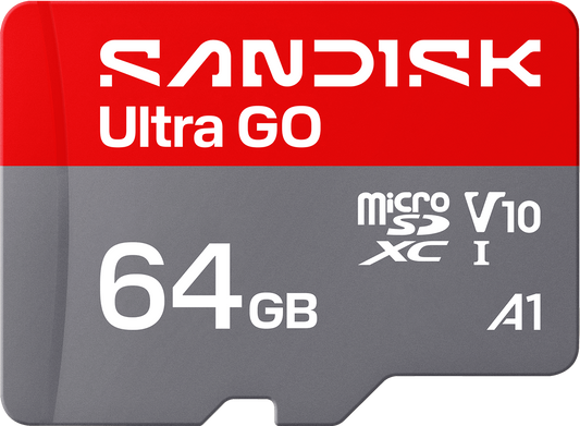 microSDXC SanDisk Ultra GO Android A1 minnekort, 64GB, Klasse 10 / UHS-1 U1 SDSQUGN-064G-GN6MN