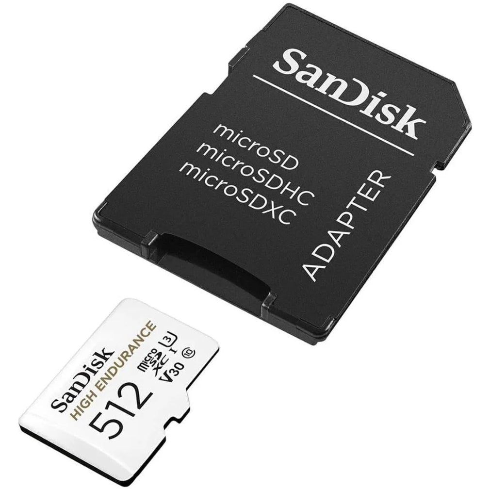 Minnekort microSDXC SanDisk High Endurance, 512Gb, Klasse 10 / UHS-1 U3, Med Adapter SDSQQNR-512G-GN6IA