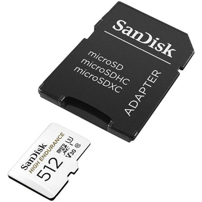 Minnekort microSDXC SanDisk High Endurance, 512Gb, Klasse 10 / UHS-1 U3, Med Adapter SDSQQNR-512G-GN6IA