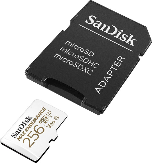 Minnekort microSDXC SanDisk MAX Endurance, 256Gb, Klasse 10 / UHS-1 U3, Med Adapter SDSQQVR-256G-GN6IA
