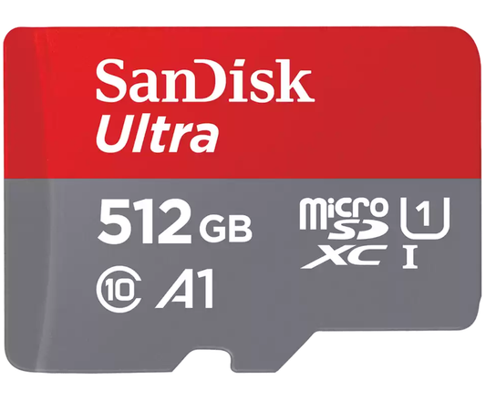 Minnekort microSDXC SanDisk Ultra Android A1, 512Gb, Klasse 10 / UHS-1 U1 SDSQUAC-512G-GN6MN