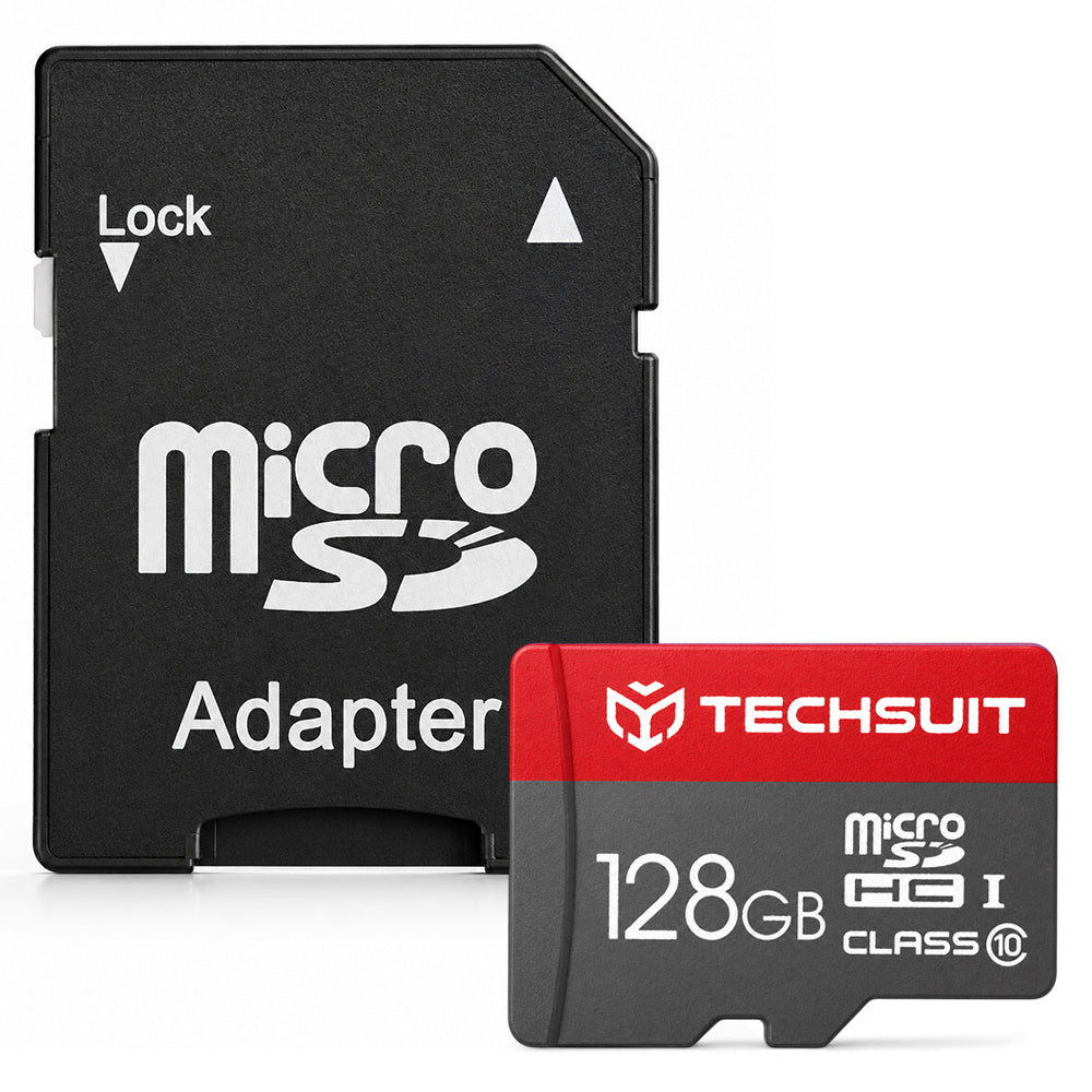 MicroSDXC-minnekort Techsuit THCM26, 128GB, Klasse 10, med adapter