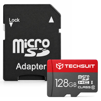 MicroSDXC-minnekort Techsuit THCM26, 128GB, Klasse 10, med adapter