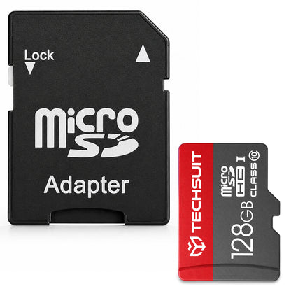 MicroSDXC-minnekort Techsuit THCM26, 128GB, Klasse 10, med adapter