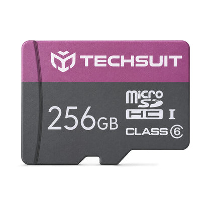 microSDXC-minnekort Techsuit THCM27, 256Gb, Klasse 6, med adapter