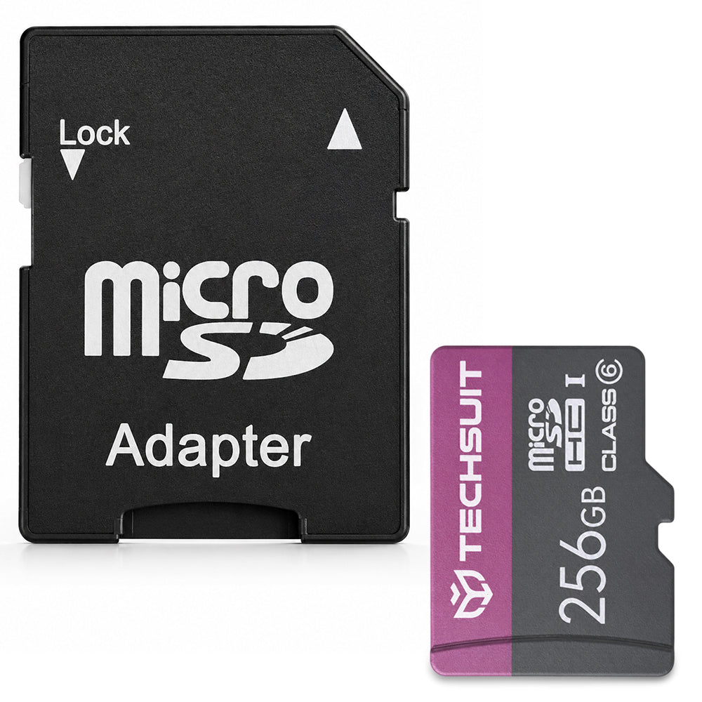 microSDXC-minnekort Techsuit THCM27, 256Gb, Klasse 6, med adapter