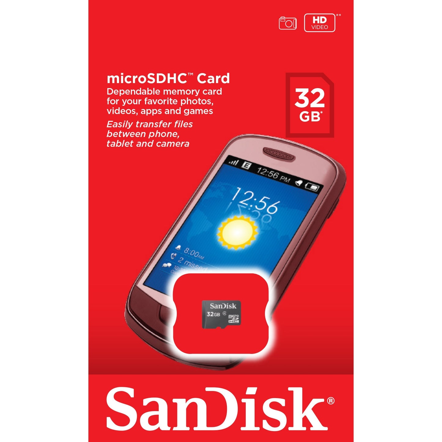 Minnekort microSDHC SanDisk Ultra, 32GB, Klasse 4