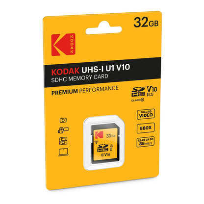 SDHC-minnekort Kodak Premium Performance, 32Gb, Klasse 10 / UHS-1 U1 EKMSD32GHC10K