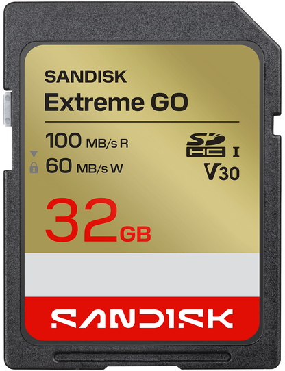 SDHC-minnekort SanDisk Extreme Go, 32GB, Klasse 10 / UHS-1 U1 SDSDXGN-032G-GNCIN