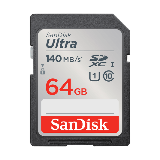 SanDisk Ultra SDXC-minnekort, 64GB, Klasse 10 / UHS-1 U1 SDSDUNB-064G-GN6IN