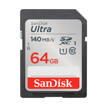 SanDisk Ultra SDXC-minnekort, 64GB, Klasse 10 / UHS-1 U1 SDSDUNB-064G-GN6IN