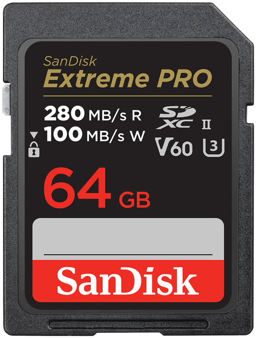 SDXC-minnekort SanDisk Extreme Pro, 64GB, Klasse 10 / UHS-2 U3 SDSDXEP-064G-GN4IN