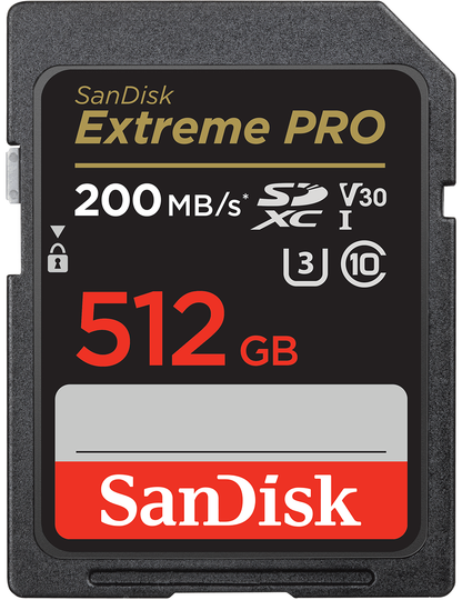 SDXC-minnekort SanDisk Extreme Pro, 512GB, Klasse 10 / UHS-1 U3 SDSDXXD-512G-GN4IN