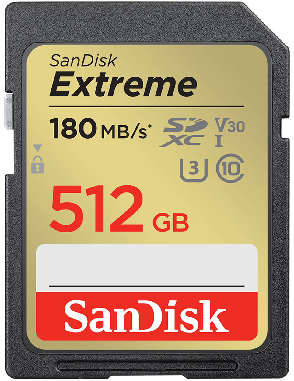SanDisk Extreme SDXC-minnekort, 512GB, Klasse 10 / UHS-1 U3 SDSDXVV-512G-GNCIN