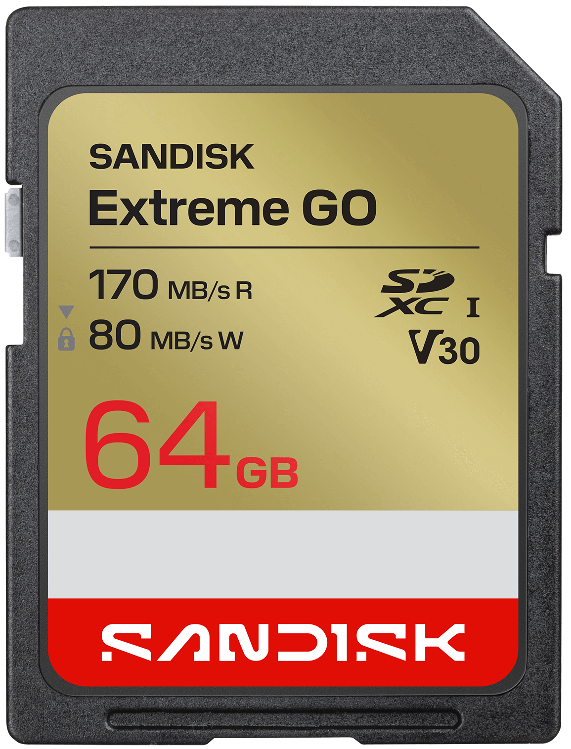 SanDisk Extreme Go SDXC-minnekort, 64GB, Klasse 10 / UHS-1 U1 SDSDXGN-064G-GNCIN