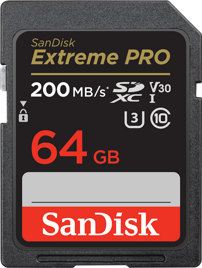 SDXC-minnekort SanDisk Extreme Pro, 64Gb, Klasse 10 / UHS-1 U3 SDSDXXU-064G-GN4IN