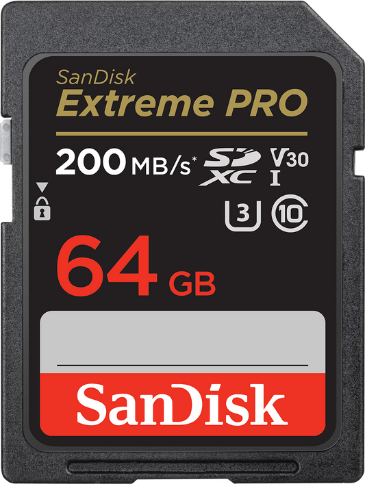 SDXC-minnekort SanDisk Extreme Pro, 64Gb, Klasse 10 / UHS-1 U3 SDSDXXU-064G-GN4IN