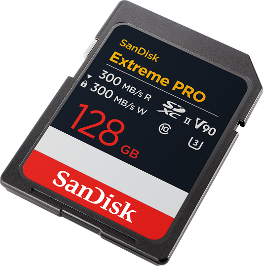 SDXC-minnekort SanDisk Extreme Pro, 128GB, Klasse 10 / UHS-2 U3 SDSDXDM-128G-GN4IN