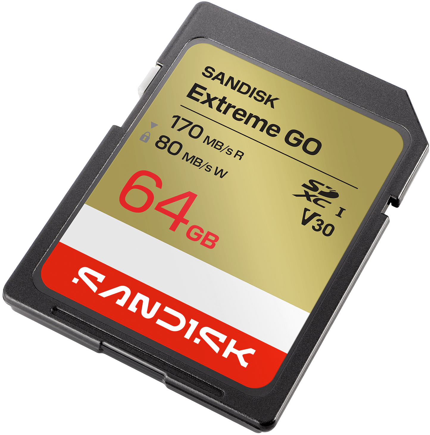 SanDisk Extreme Go SDXC-minnekort, 64GB, Klasse 10 / UHS-1 U1 SDSDXGN-064G-GNCIN