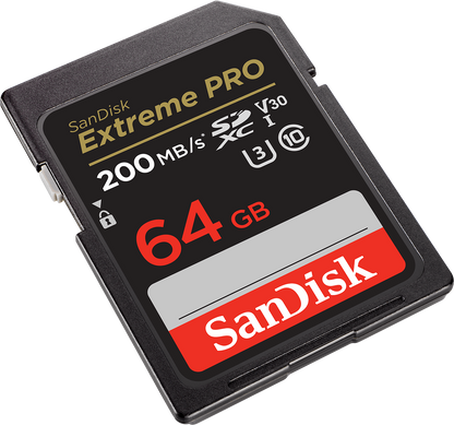 SDXC-minnekort SanDisk Extreme Pro, 64Gb, Klasse 10 / UHS-1 U3 SDSDXXU-064G-GN4IN