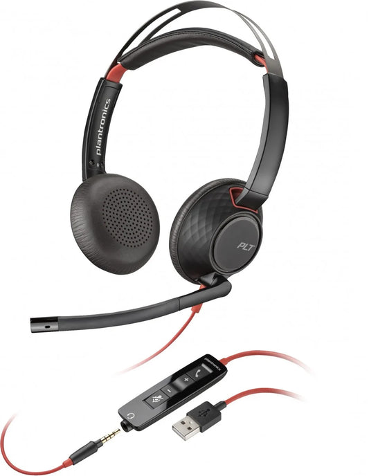 Call Center-hodesett USB-C HP Poly Blackwire C5220, svart 80R97AA