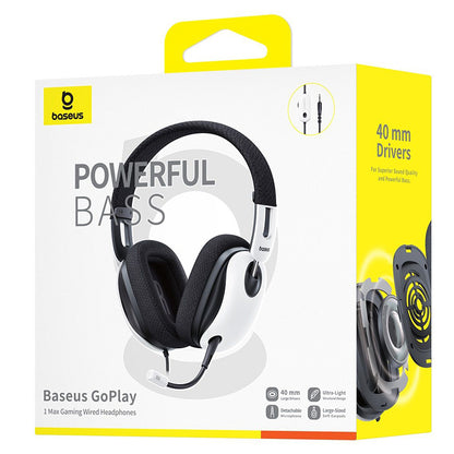 Hodetelefoner 3.5mm Baseus GoPlay 1 Max, Hvite A00181002213-00