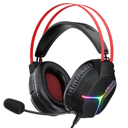 Gamingheadset 3,5 mm Acefast H16, RGB, 2 m, Svart