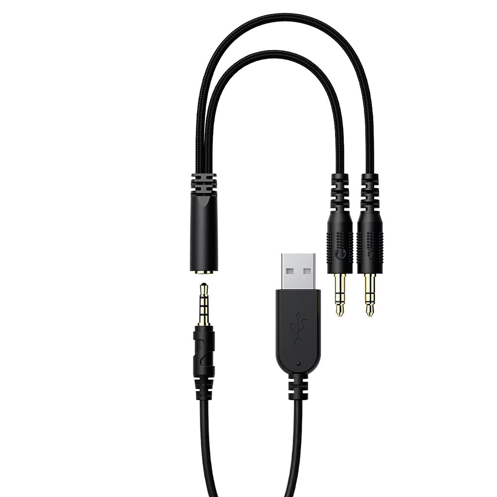 Gamingheadset 3,5 mm Acefast H16, RGB, 2 m, Svart