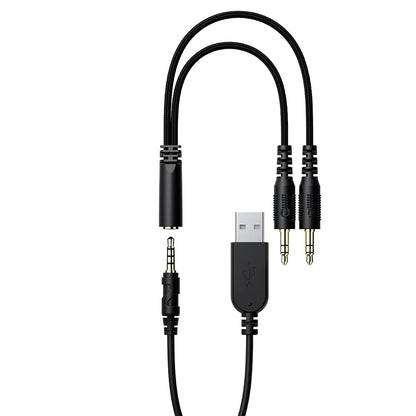 Gamingheadset 3,5 mm Acefast H16, RGB, 2 m, Svart