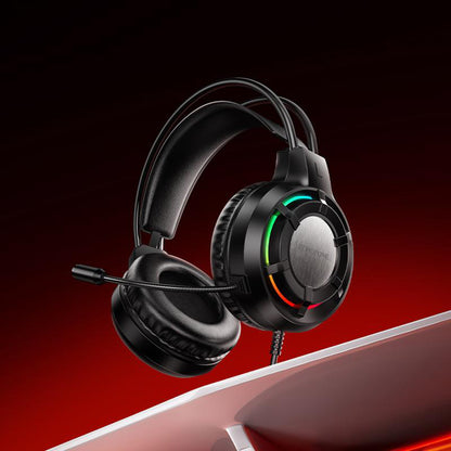 Gamingheadset 3,5 mm Borofone BO112 Wave, RGB, 2 m, Svart