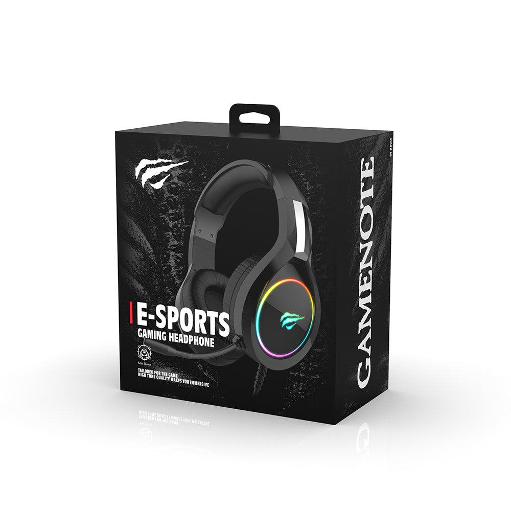 Gaming-hodetelefoner 3.5mm HAVIT H2002D, 2m, Lilla