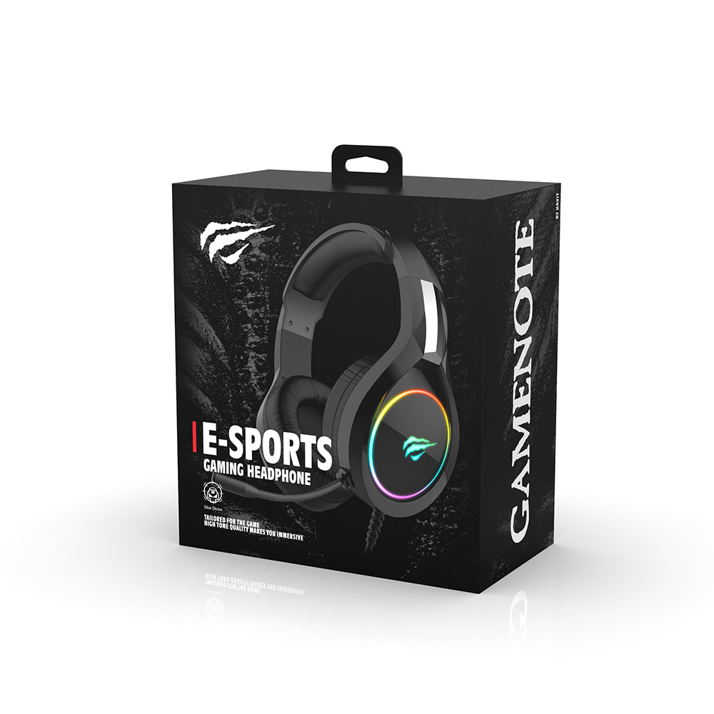 Gaming-hodetelefoner 3.5mm HAVIT H2002D, 2m, Røde