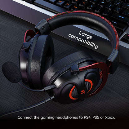 Gaminghodetelefoner 3.5mm HAVIT H2002E Pro, 2m, Svarte