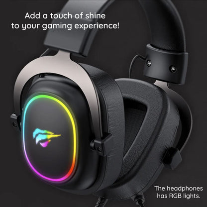 Gaming-hodetelefoner 3.5mm HAVIT H2002P, 2m, Svarte