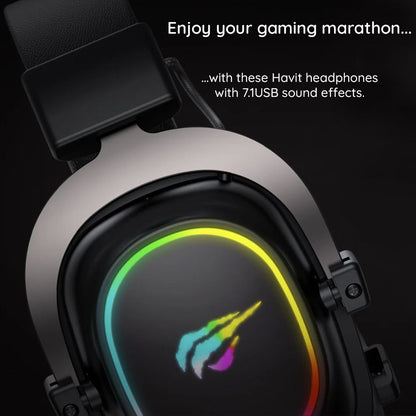 Gaming-hodetelefoner 3.5mm HAVIT H2002P, 2m, Svarte