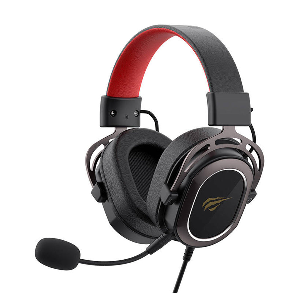 Gaminghodetelefoner 3.5mm HAVIT H2008d, 2m, Svart Rød