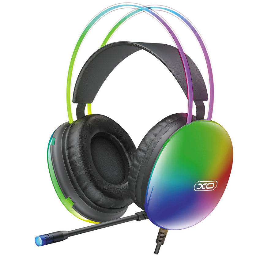 Gaming Headset 3.5mm XO Design GE11, RGB, Svart