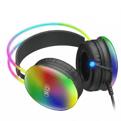 Gaming Headset 3.5mm XO Design GE11, RGB, Svart