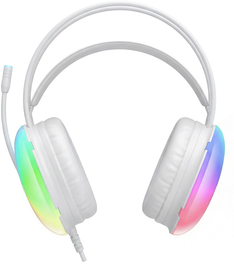 Gaming Headset 3.5mm XO Design GE11, RGB, Hvite