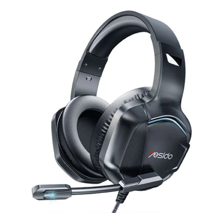 Gaminghodetelefoner 3.5mm Yesido EK01, RGB, 1.2m, Svarte