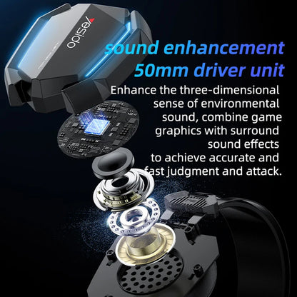 Gaming-hodetelefoner 3.5mm Yesido EK03, RGB, 2m, Svarte