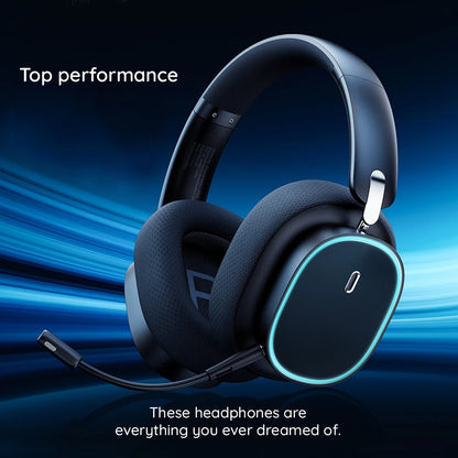 Trådløse Gaming Hodetelefoner Baseus AeQur GH02, RGB, BT / Wi-Fi / Kablet, Svarte A00050800113-Z1
