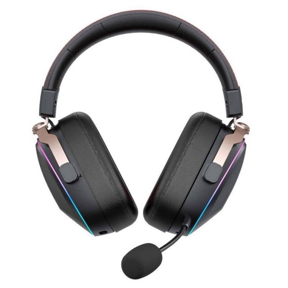 Gaminghodetelefoner Trådløse HAVIT H2039BG, RGB, BT / Wi-Fi / Kablet, Svart Okergul