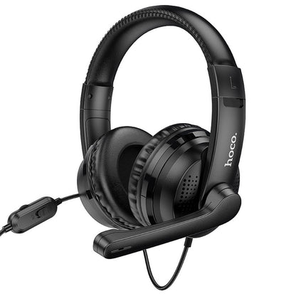 Gaming Headset 3,5 mm HOCO W103, Svart