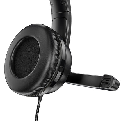 Gaming Headset 3,5 mm HOCO W103, Svart