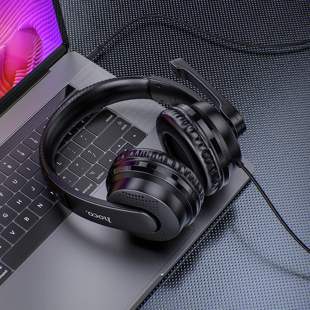 Gaming Headset 3,5 mm HOCO W103, Svart